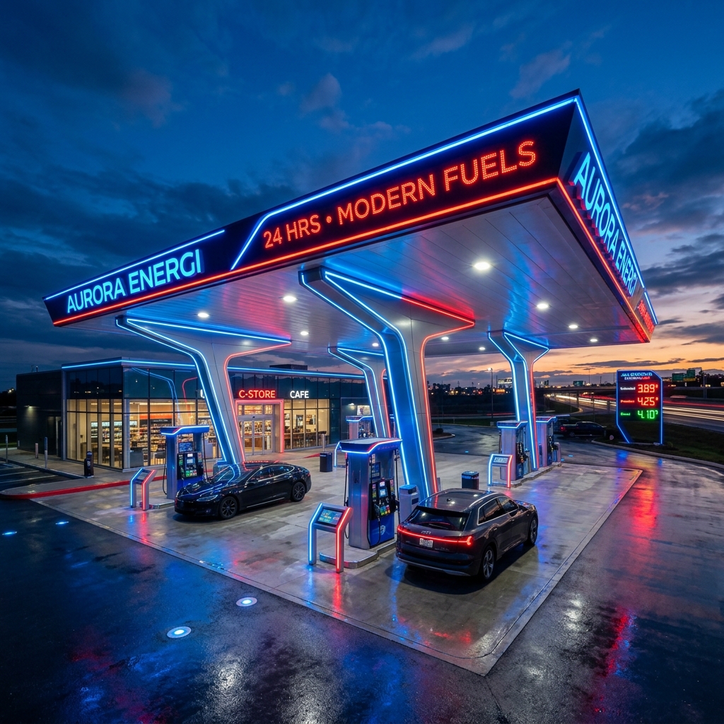 Modern Gas Station